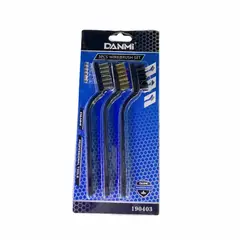 DANMI - Set 3 Cepillos Limpieza Accesorios Hogar Oxido Auto