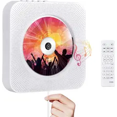 PUREPOWER - Reproductor de CD portátil con Bluetooth para montar en la pared