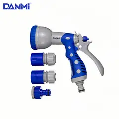 DANMI - Pistola De Riego Para Manguera Jardín 8 Posiciones