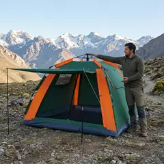 ELEMENT DESIGN - Carpa Instant Camping 4 Personas con 2 Puertas y 2 Ventanas