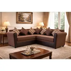 ALMORE - SECCIONAL ALEMANIA TELA AZUL PU NEGRO