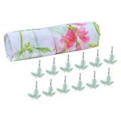 MASHINI - Set Cortina 2 Piezas Flores Rojo
