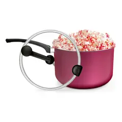 PANELUX - Olla De Cabritas Palomitas 3.5 Litros Antiadherente Color Cereza