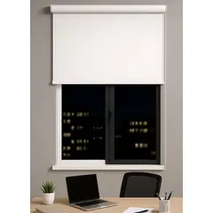 CLEMS - Cortina Roller Blackout Blanca 180x240