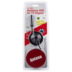 GENERICO - Antena Hd De Tv Digital Sg-3003 Base Magnética 5m