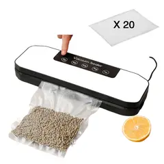 VIDA BUENAS - Máquina Selladora Al Vacío Automática Para Hogar+20 unidades bolsas ziploc
