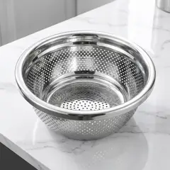 GENERICO - Colador de Acero Inoxidable Grueso 20cm - 1 PCS