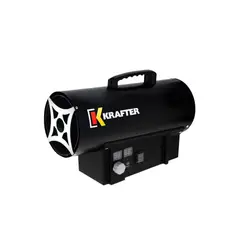 KRAFTER - Turbocalefactor Gas 15kw Negro Calefactor Industrial a Gas 51180 BTU