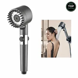 MOVI - Cabezal Ducha Alta Presión 4 en 1 Filtro Purificador - Ahorro Agua + 3 Modos + Instalación Universal