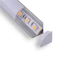 DEMASLED - Perfil de Alum. Esquinero Blanco16x16mm Cover Curvo Opal x2m