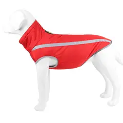 KINDA NICE - Chaqueta Para Exteriores Para Perros Reflexivo Invierno Rojo 4XL