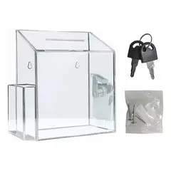 KUANGYE - Caja Dinero buzón Acrilico Correo Cartas Quejas Sugerencias