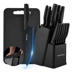 EVERSO - Set De Cuchillos Cocina 15piezas Con Bloque Y Tabla De Corte