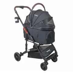 BEBESIT - Coche para Mascotas Premium Maine Negro