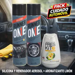 TANAX - Limpieza Auto Pack Silicona + Renovador Neumáticos + Aromatizante