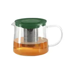 KITCHENWARE - TETERA VIDRIO BOROSILICATO CON INFUSOR1 LT VERDE