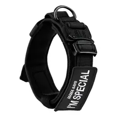 GENERICO - Collar Militar Táctico Para Perros Grandes Mediano Con Mango BELUG