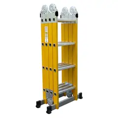 DOER - Escalera Articulada Dieléctrica 4x4, 16 escalones