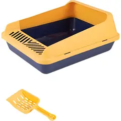 GENERICO - Arenero Para Gato Higiene Gatos Caja De Arena Para Gatos Color Amarillo Azul BELUG
