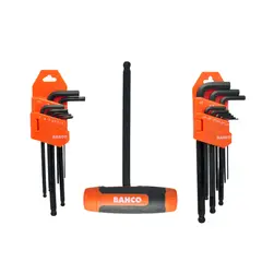 BAHCO - Set de Llaves Allen C/Mango MM y Pulg 19Pzas PLA001HX