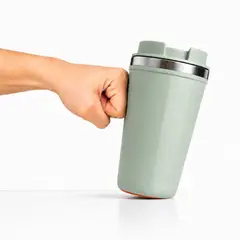 GENERICO - Mug Térmico Antivuelco Antiderrame Smart Grip 500 mL Verde