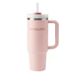 STEELPRO - MUG TERMICO C/BOMBILLA ROSADO