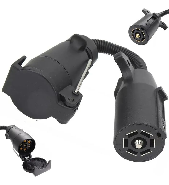 Adaptador Enchufe Remolque 7 pines americano a Europeo auto traile