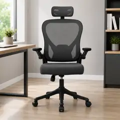 GENERICO - Silla Escritorio Ergonómica Soporte Lumbar Con Reposacabezas