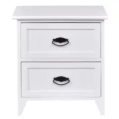 CASTELLARO - VELADOR DORMITORIO VERONA 2 CAJONES BLANCO