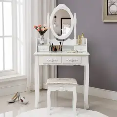 CASTELLARO - TOCADOR COMODA MAQUILLAJE BANCA + ESPEJO LORENZA