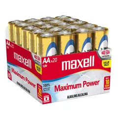 MAXELL - Pack 20 Pilas Alcalinas Aa (Doble A)