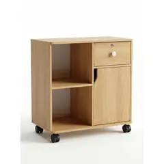 GENERICO - Archivador Oficina Gabinete Auxiliar Con Ruedas y Llave 60x34x60cm