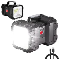 KUANGYE - Linternas 7 Modos LED Recargable Alta Potencia,10000 mAh,Impermeable,Para Camping y Emergencia