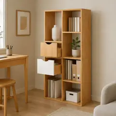 GENERICO - Estante Librero Minimalista Para Oficina Y Living Organizar De Libros 60x24x120cm