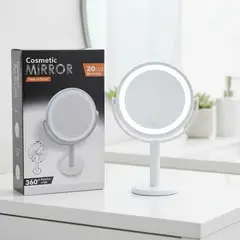 GENERICO - Espejo Cosmetiquero Con Luz Led De Mesa