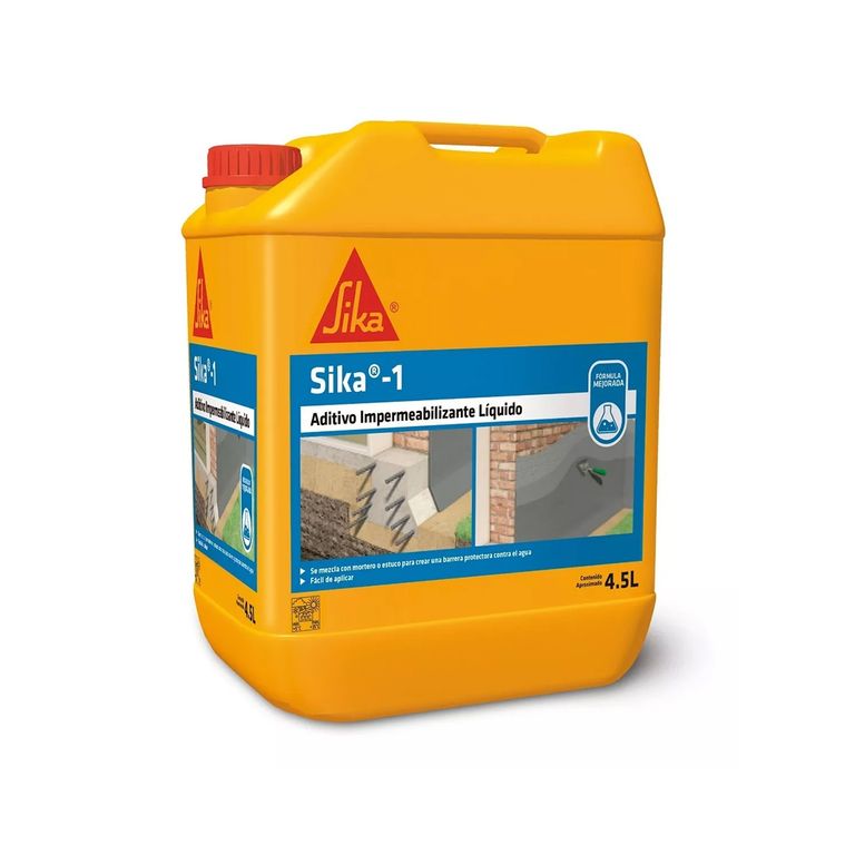 1 Aditivo Impermeabilizante De Mortero Estuco 4,5 Lt