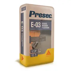 PRESEC - E03 Estuco Muro Interior Y Exterior 25kg