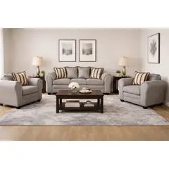 BLACK FACTORY - Juego de Living 3 1 1 Aconcagua Tela Beige
