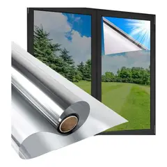 KUANGYE - Lamina Espejada Film Privacidad Vidrio Ventana 80 Cm × 10 Mts