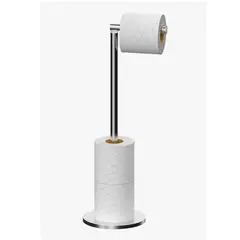 GENERICO - Portarrollos Papel Higiénico Rollo Acero Inoxidable Pedestal