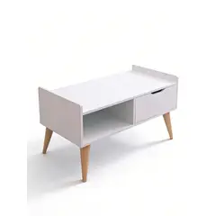 GENERICO - Mesa De Centro Moderna Minimalista Con Bordes Cajón Estante 100x50x50cm