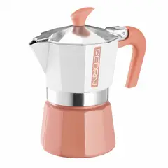 STERN - Cafetera MyMoka aluminio pulido 6 tazas color damasco