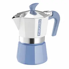 STERN - Cafetera MyMoka aluminio pulido 6 tazas color celeste