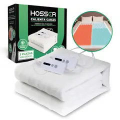 HOSSER - Calienta Camas Electrico 2 Plazas Dual 160x150cm Doble Control.