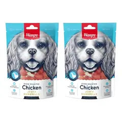 SNAK - X2 Snack Para Perros Wanpy Dumbbells De Pollo 100g C/u - Turquesa