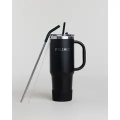 POLEMIC - Mug Termico Vaso Frio Calor 1200ml Negro