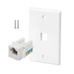 GENERICO - Modulo Rj45 Cat6 De Red Jack Keystone Con Tapa Muro