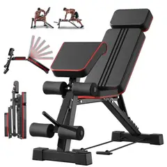 KUANGYE - Banco Multifuncional Ajustable Soporta Hasta 300Kg Para PrensaEntrenamiento Cuerpo Completo
