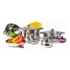 MAGEFESA - Bateria De Cocina Vesta 10 Piezas Acero Inoxidable