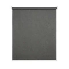 GUIZA - Cortina Roller Blackout 1 Paño 120 X 240 Cm Sin Cenefa Gris Oscuro Lino